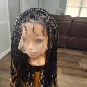 Black and Brown Braided Wig
